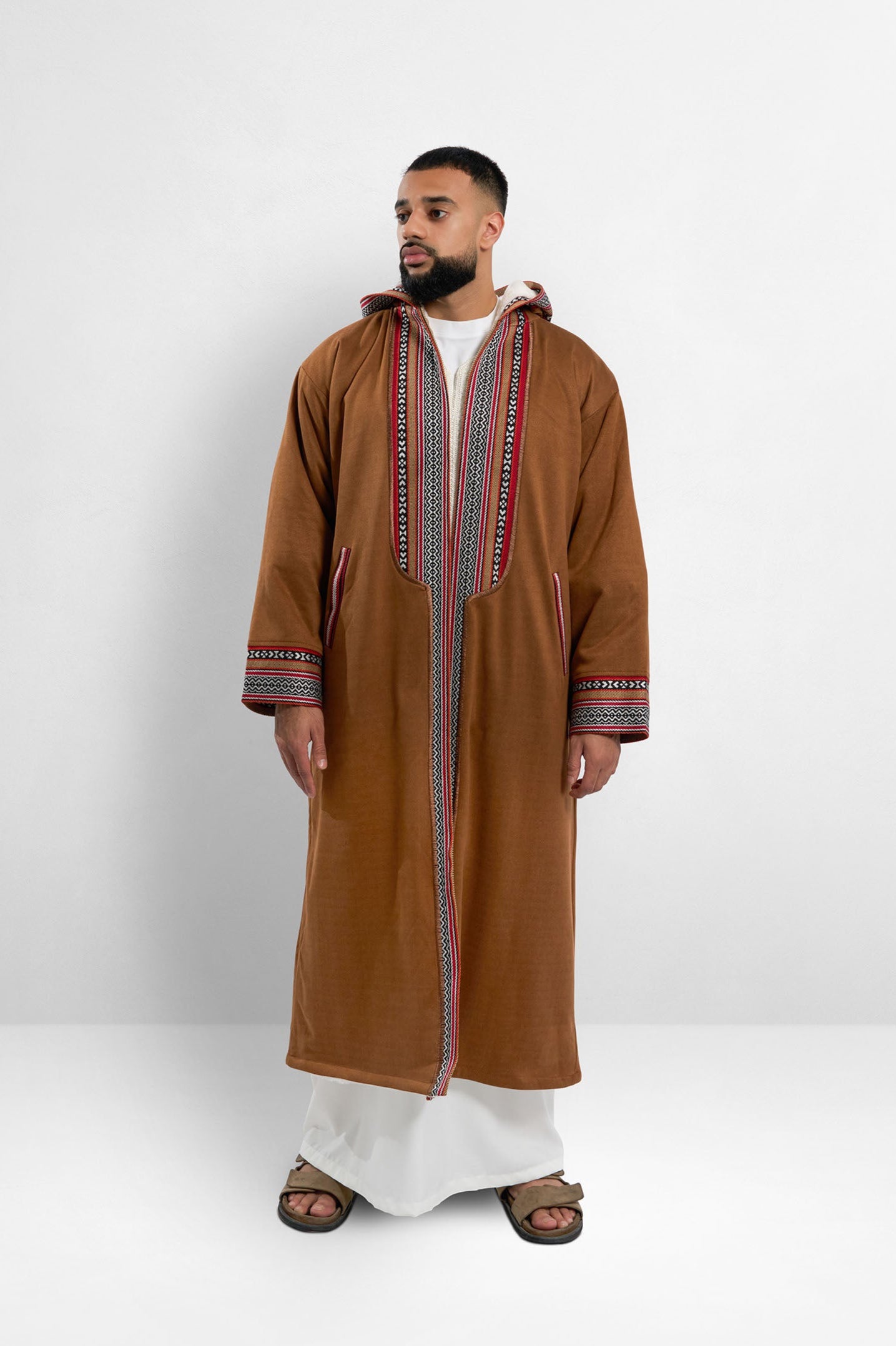 Premium Heritage Hooded Farwa Camel Brown
