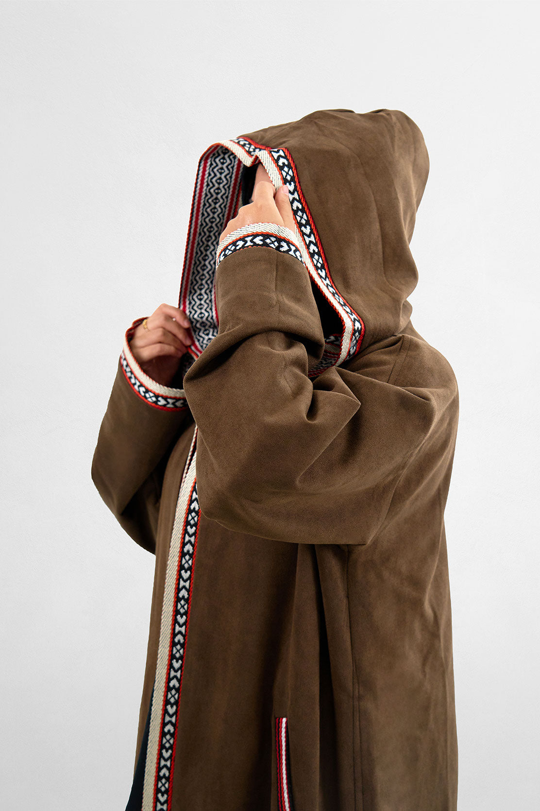 Premium Reversible Farwa Black/Dark Brown