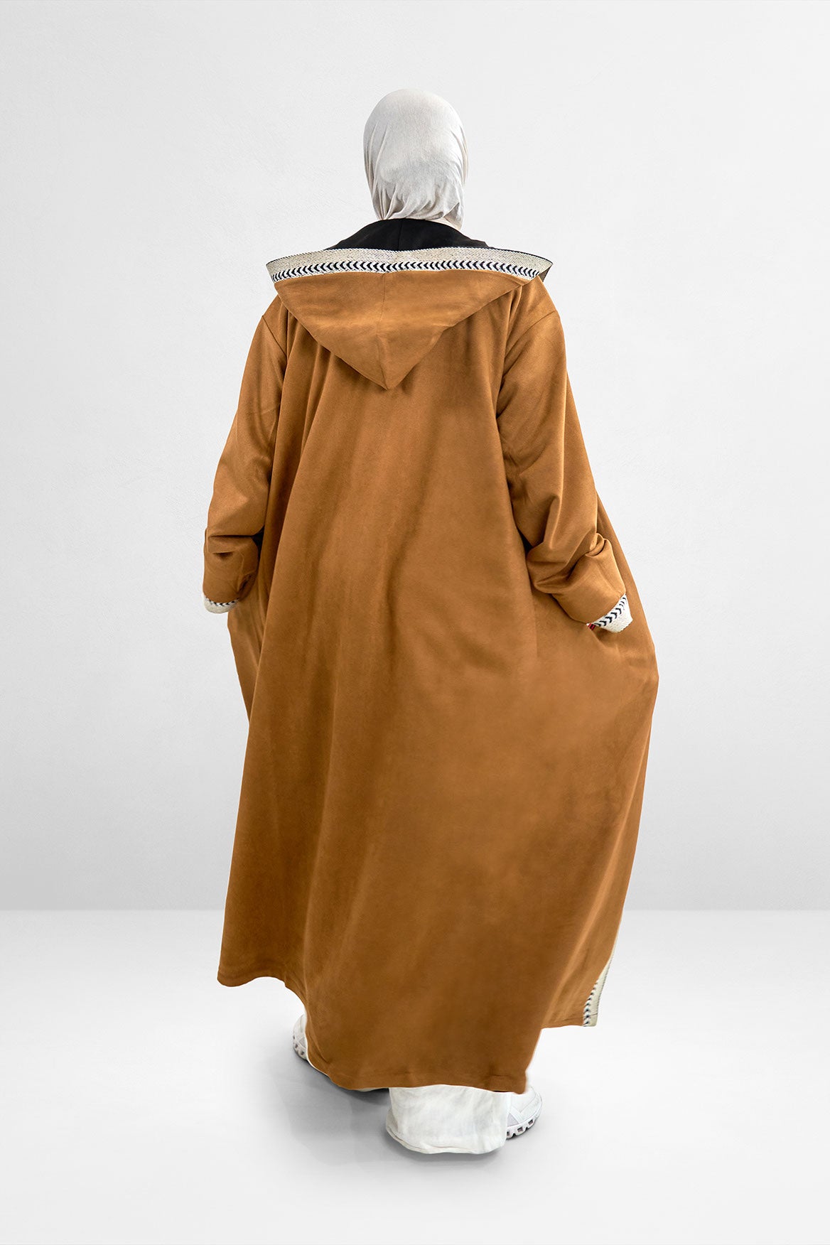 Premium Reversible Farwa Black/Camel Brown