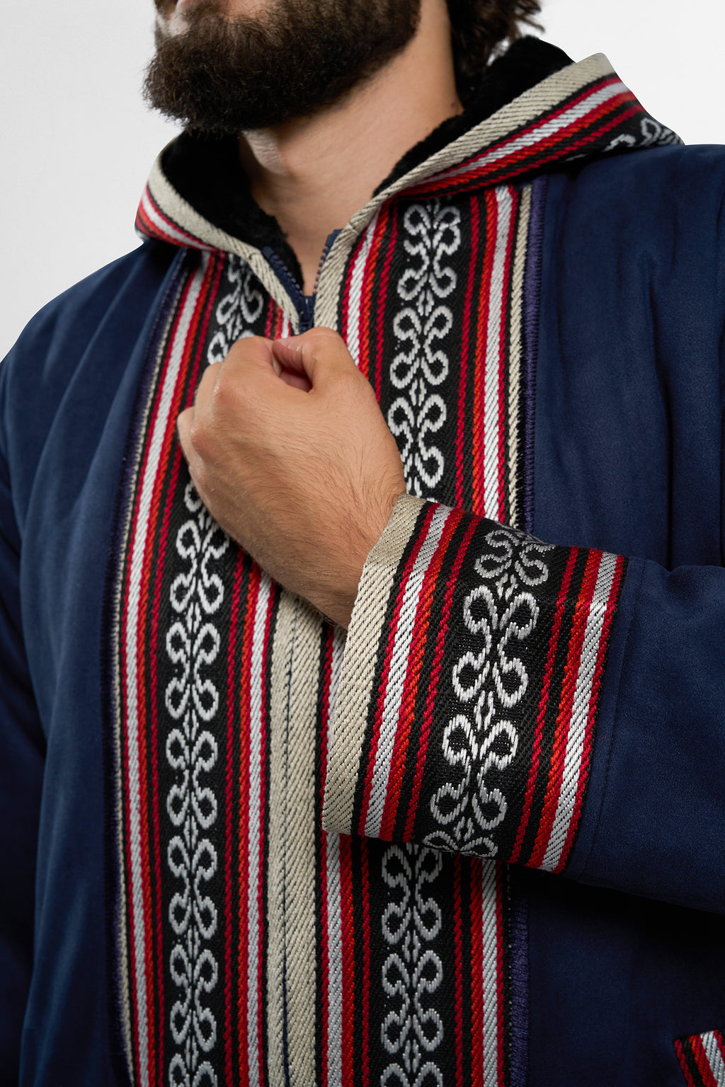 Premium Heritage Hooded Farwa Azure Blue