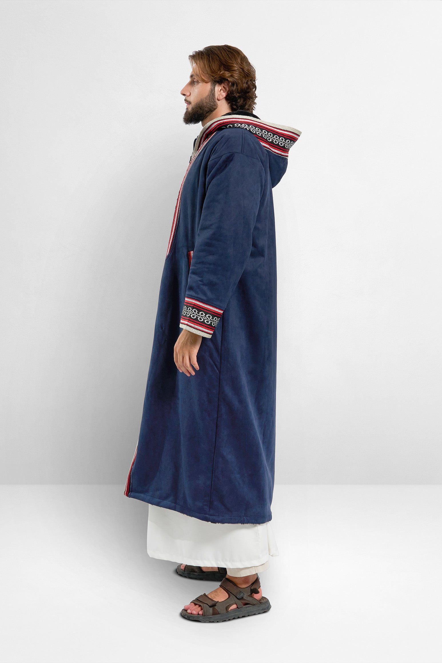 Premium Heritage Hooded Farwa Azure Blue