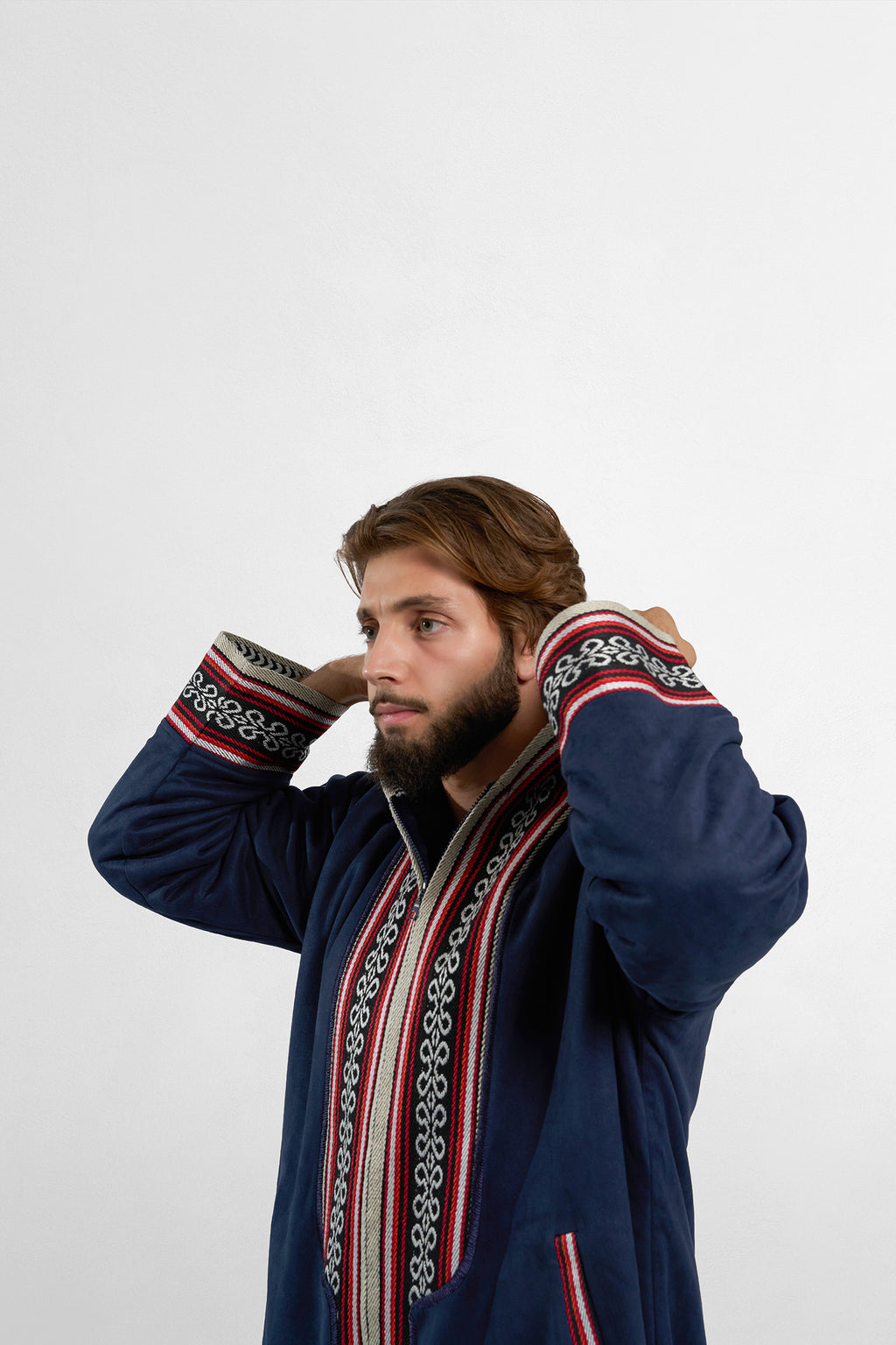 Premium Heritage Hooded Farwa Azure Blue