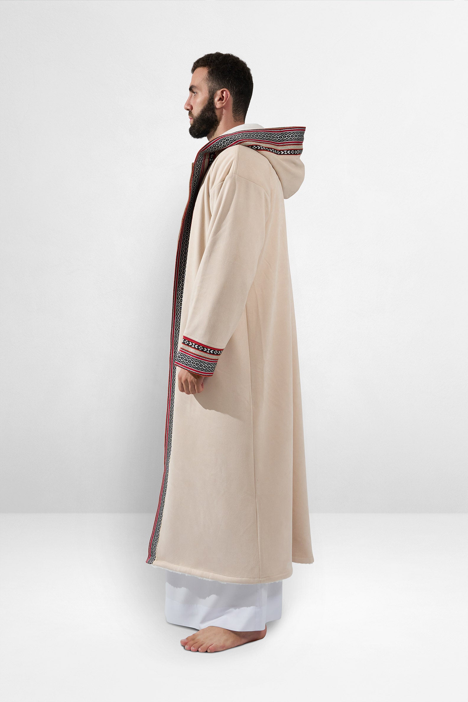 Premium Heritage Hooded Farwa Cream