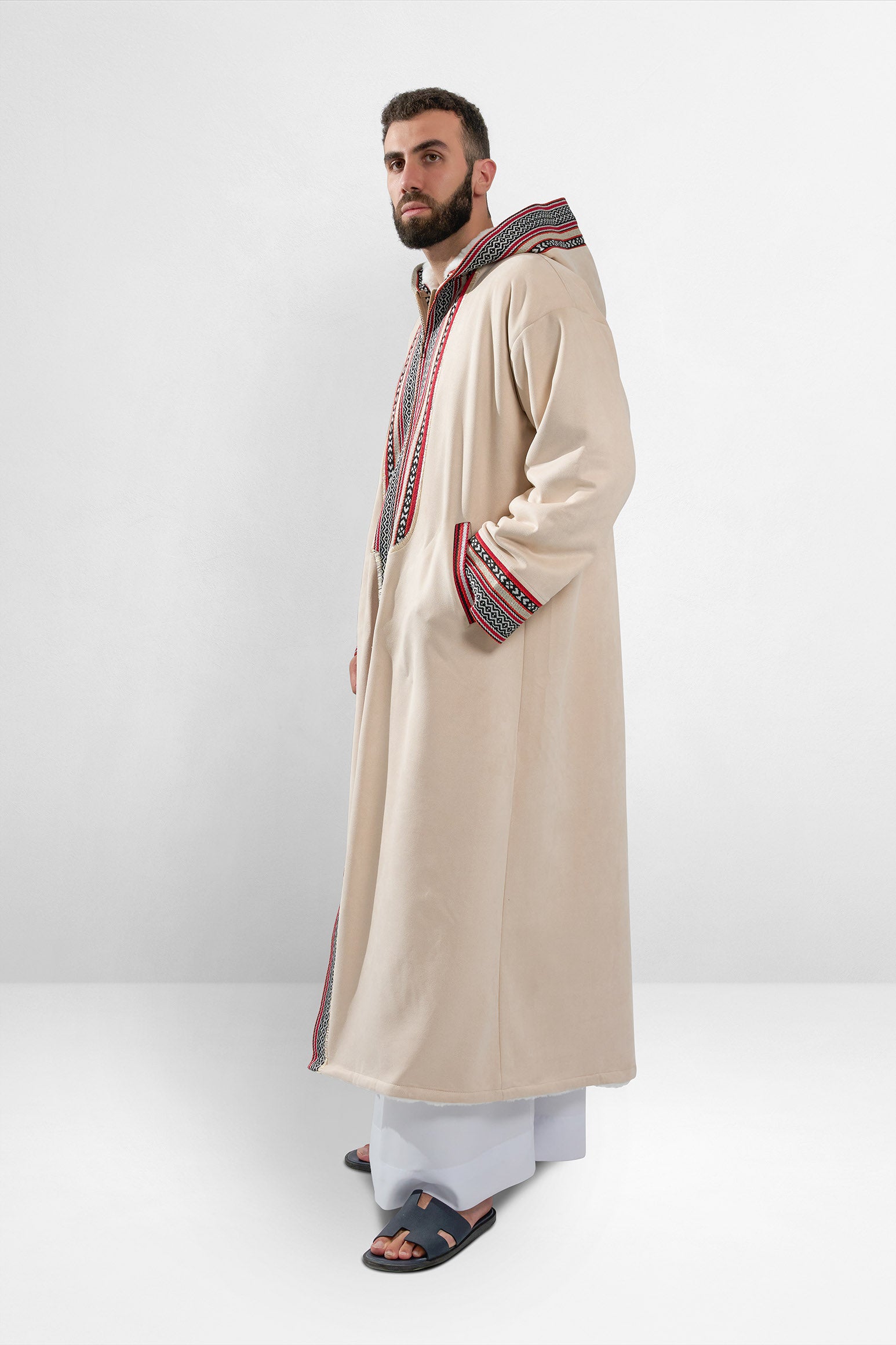 Premium Heritage Hooded Farwa Cream