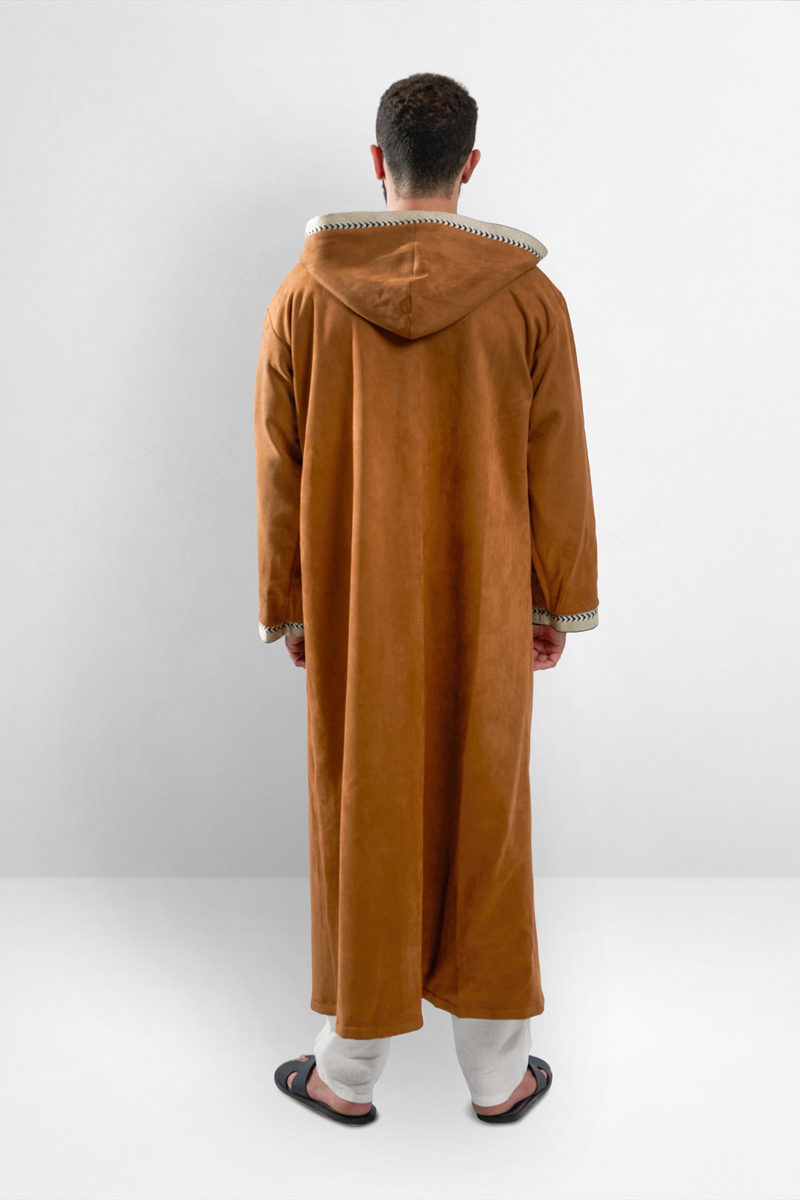 Premium Reversible Farwa Black/Camel Brown