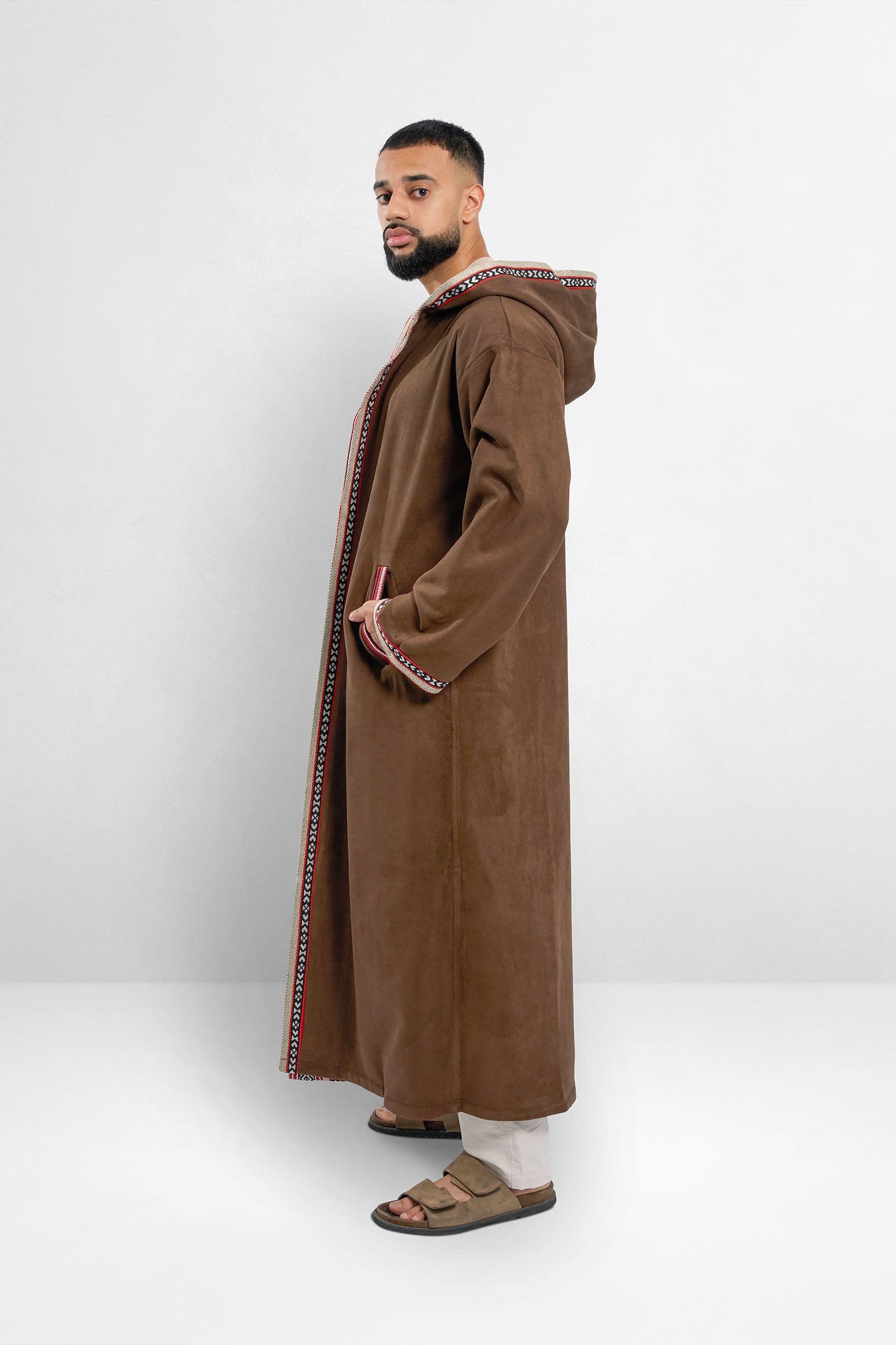 Premium Reversible Farwa Black/Dark Brown