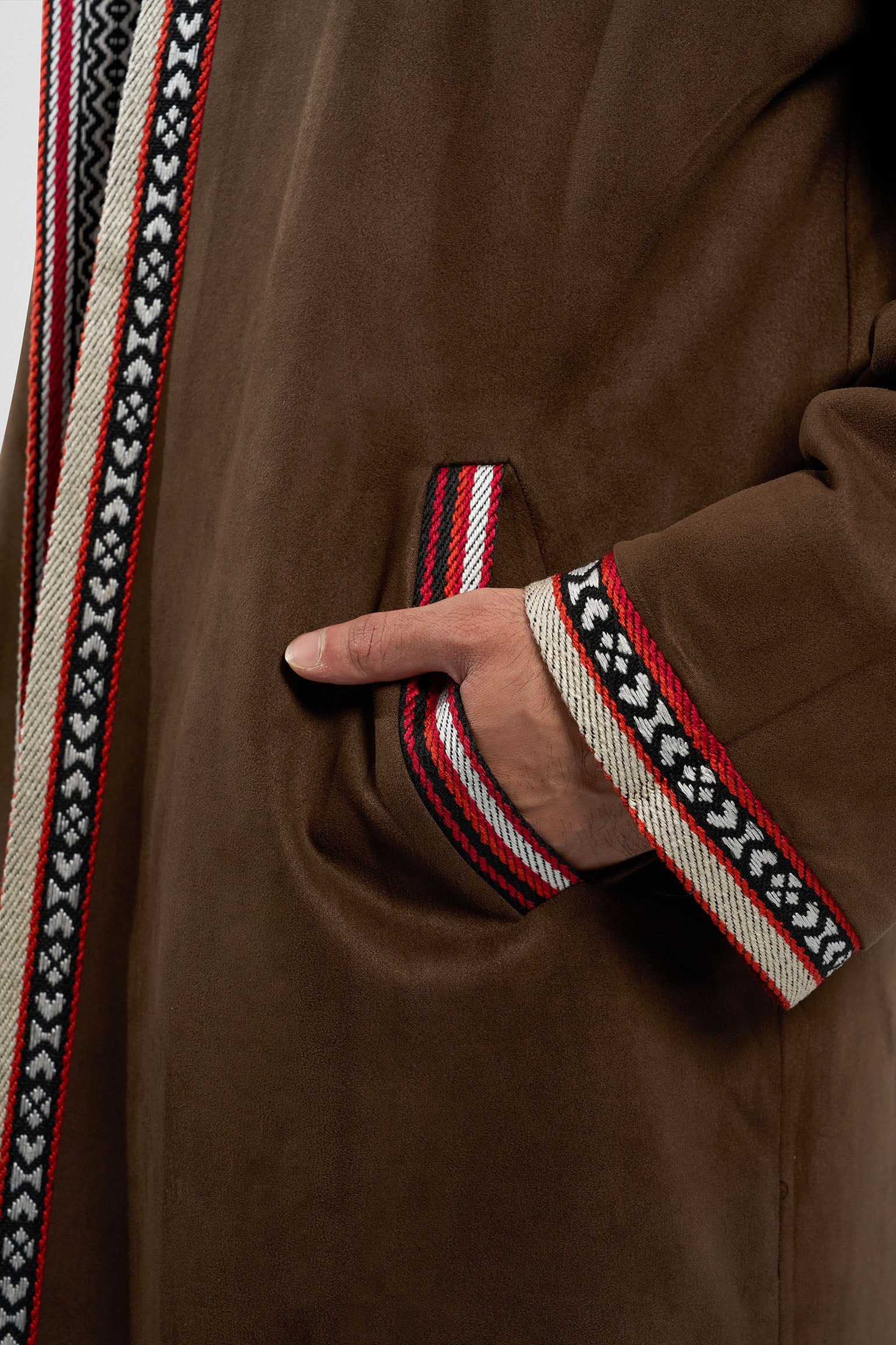 Premium Reversible Farwa Black/Dark Brown