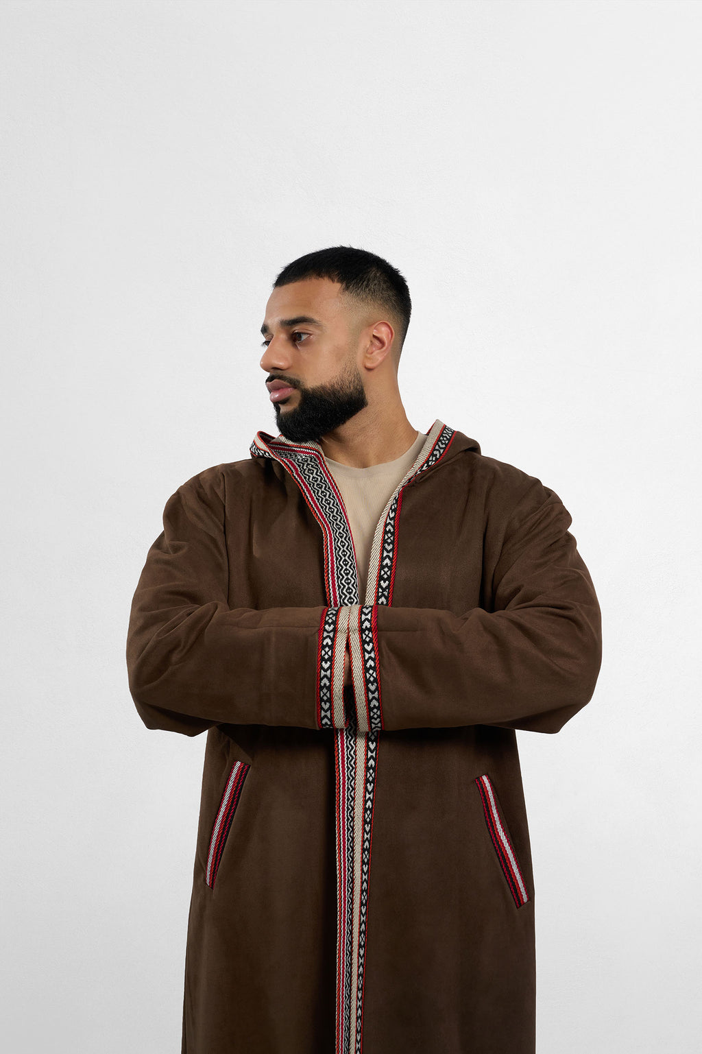 Premium Reversible Farwa Black/Dark Brown