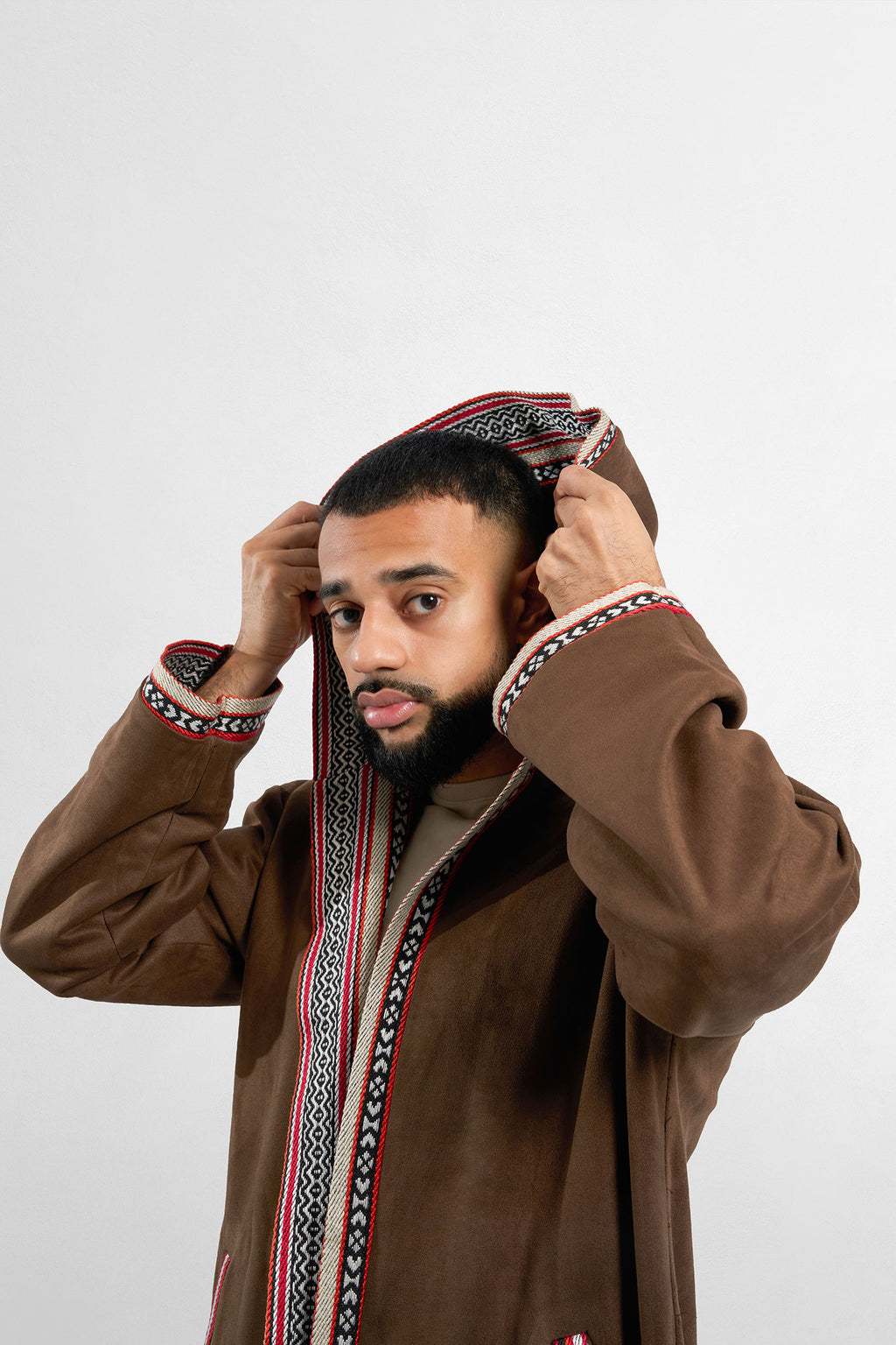 Premium Reversible Farwa Black/Dark Brown