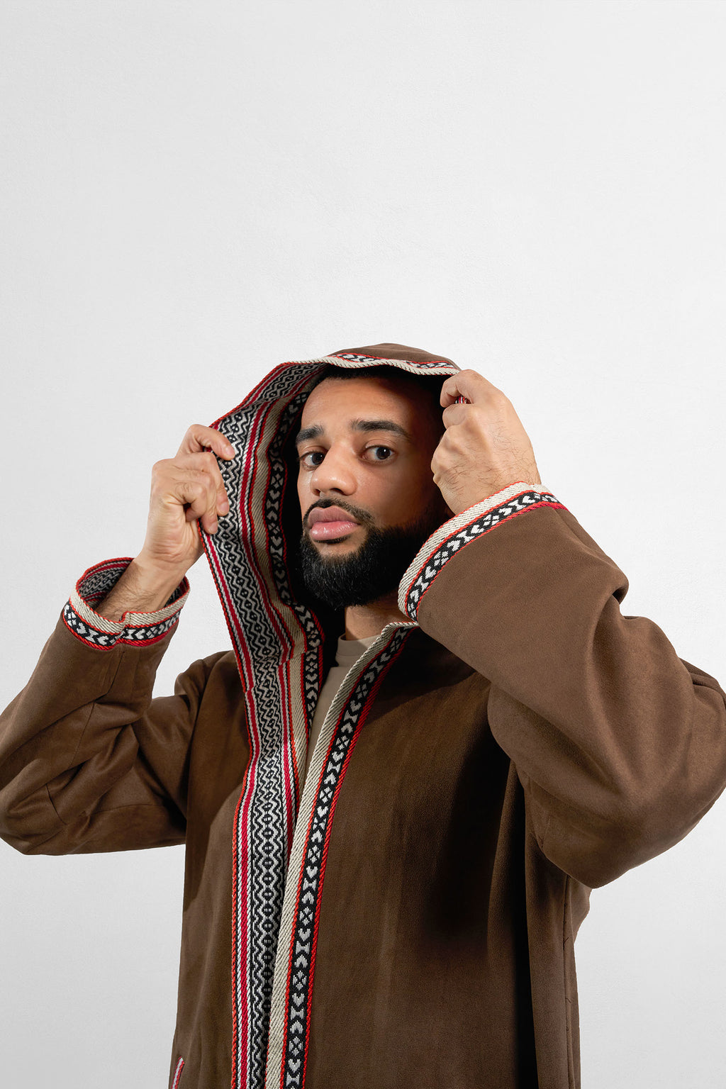 Premium Reversible Farwa Black/Dark Brown