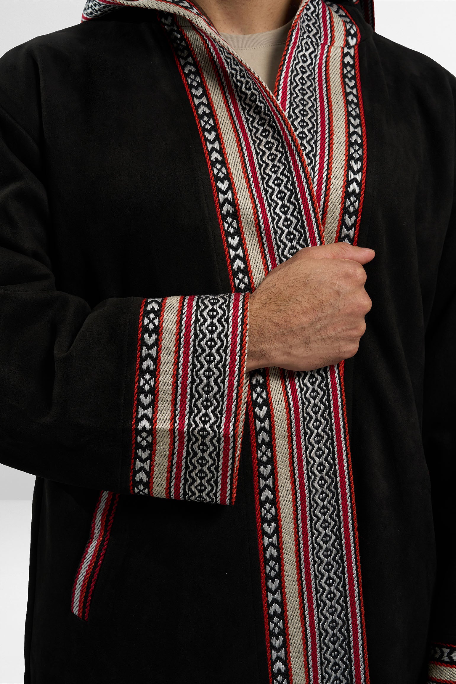 Premium Reversible Farwa Black/Dark Brown