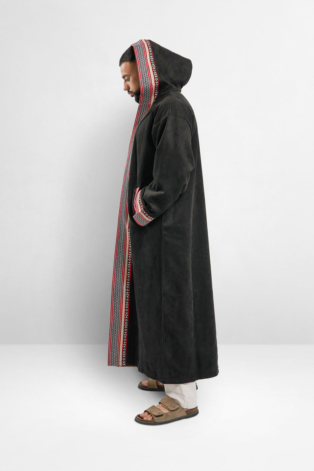 Premium Reversible Farwa Black/Dark Brown